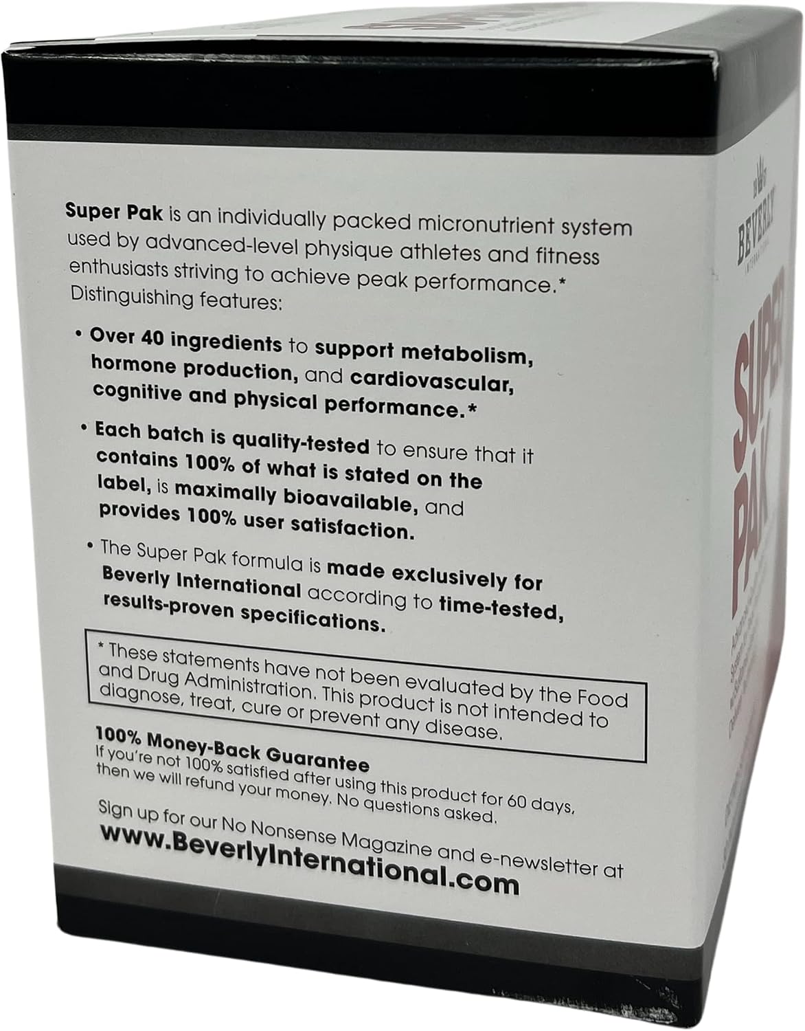 Beverly International Super Pack - 30 Paquetes - Multivitamínico de Alta Potencia para Deportistas