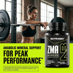 NutraBio ZMA - Complemento de Zinc, Magnesio y Vitamina B6 para Hombres y Mujeres - 90 Cápsulas