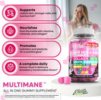 Clean Nutraceuticals Biotina Colágeno Keratina Gominolas para Piel, Cabello y Uñas