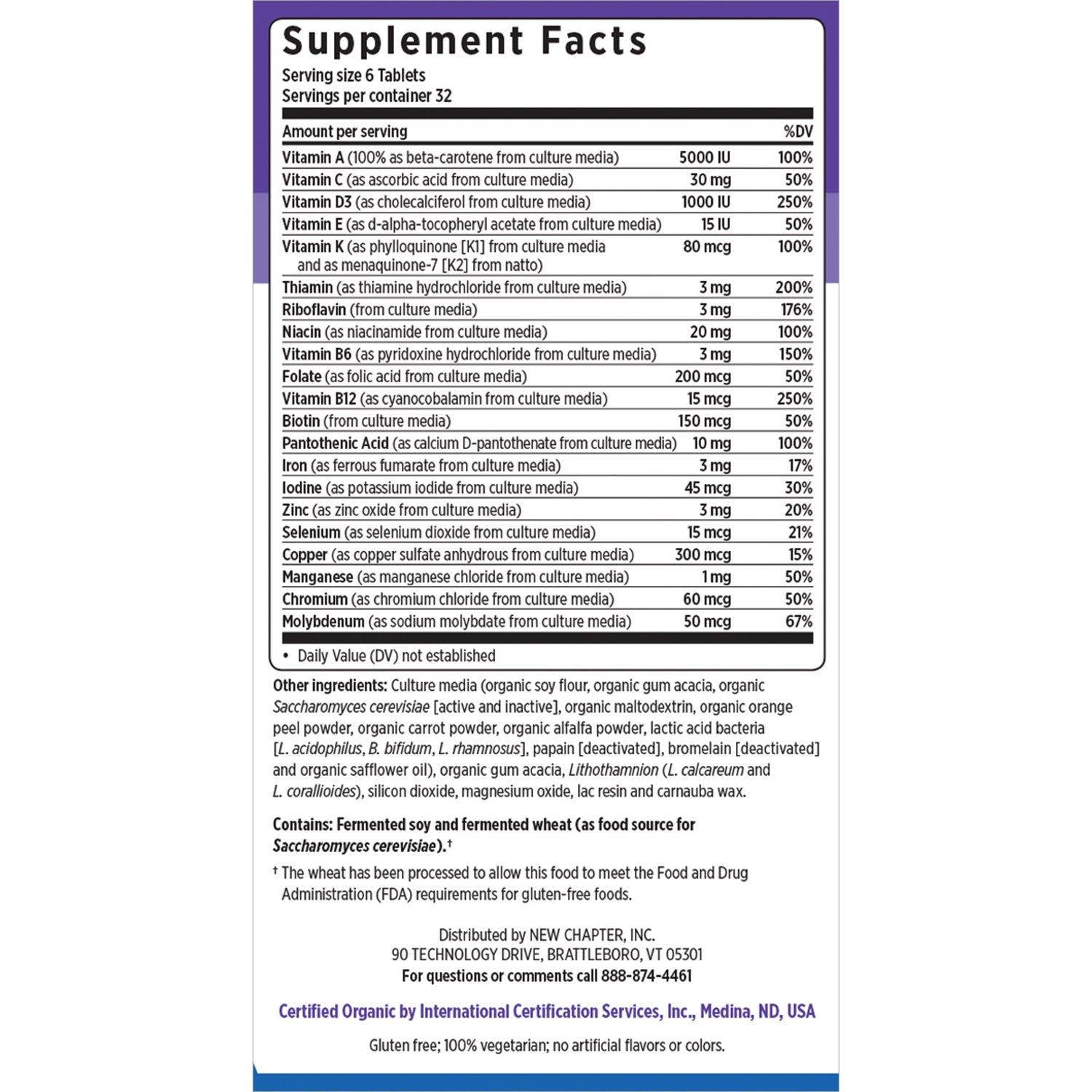 New Chapter Tiny Tabs Multivitamínico, 192 Comprimidos