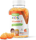 Viteey Gomitas de Vitamina C para Niños - Sabor Naranja - 120 Unidades - Vegano, Sin Gluten, Sin Gelatina