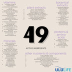 ULULIFE Ultimate Regrow Multivitamin: Healthy Hair, Skin, and Nails - 180 Capsules