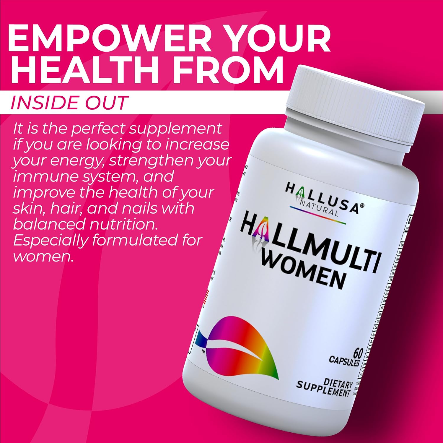 HallMultiWomen – Multivitamínico para Mujeres 60 Cápsulas