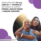 Vitamina D3 1000 UI (25 mcg) - Bluebonnet - 180 Cápsulas Vegetales