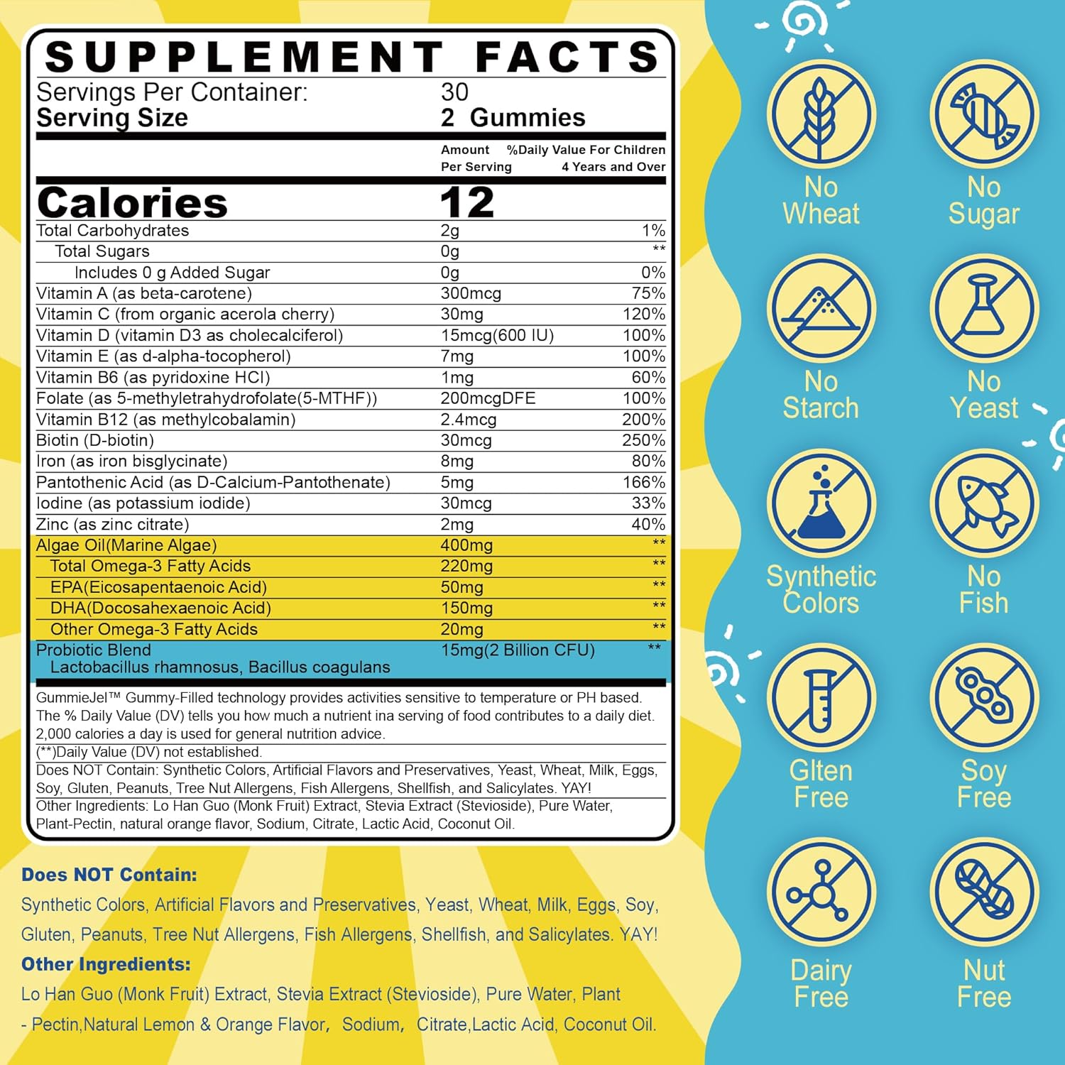 Nextdia Gominolas Multivitamínicas para Niños con Hierro y Omega-3 - 60 unidades