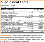 Bronson Super B Complejo B de Vitaminas con Liberación Sostenida (Vitamina B1, B2, B3, B6, B9 - Ácido Fólico, B12) Contiene Todas las Vitaminas B, 60 Comprimidos
