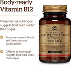 Solgar Methylcobalamin (Vitamina B12) 5000 mcg, 60 Nuggets - Sabor Cereza - Apoya el Metabolismo Energético - Forma Activa - No GMO, Vegano, Sin Gluten