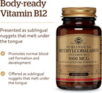Solgar Metilcobalamina (Vitamina B12) 5000 mcg, 60 Nuggets - Sabor a Cereza