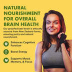 Primal Being Cerebro de Res de Pasto - 90 Cápsulas, 1500mg por Dosis