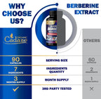 Organic Cadane Berberina 7en1 - 90 Cápsulas - Suplemento con Quercetina y Canela