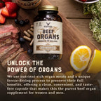 HEART & SOIL – Órganos de Res 100% Alimentados con Pasto – 3000mg – 180 Cápsulas
