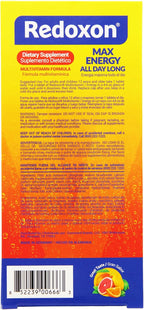 Redoxon Max Energy, Ayuda a Apoyar el Sistema Inmunitario, Sabor Naranja, 20 Comprimidos Efervescentes