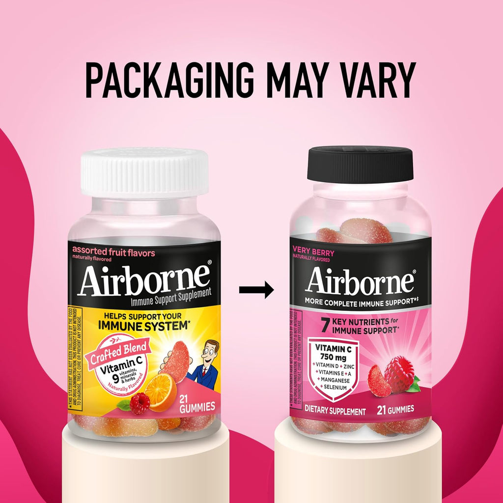 Airborne Vitamina C Gomitas Muy Bayas – 21 Gomitas (750mg por ración)