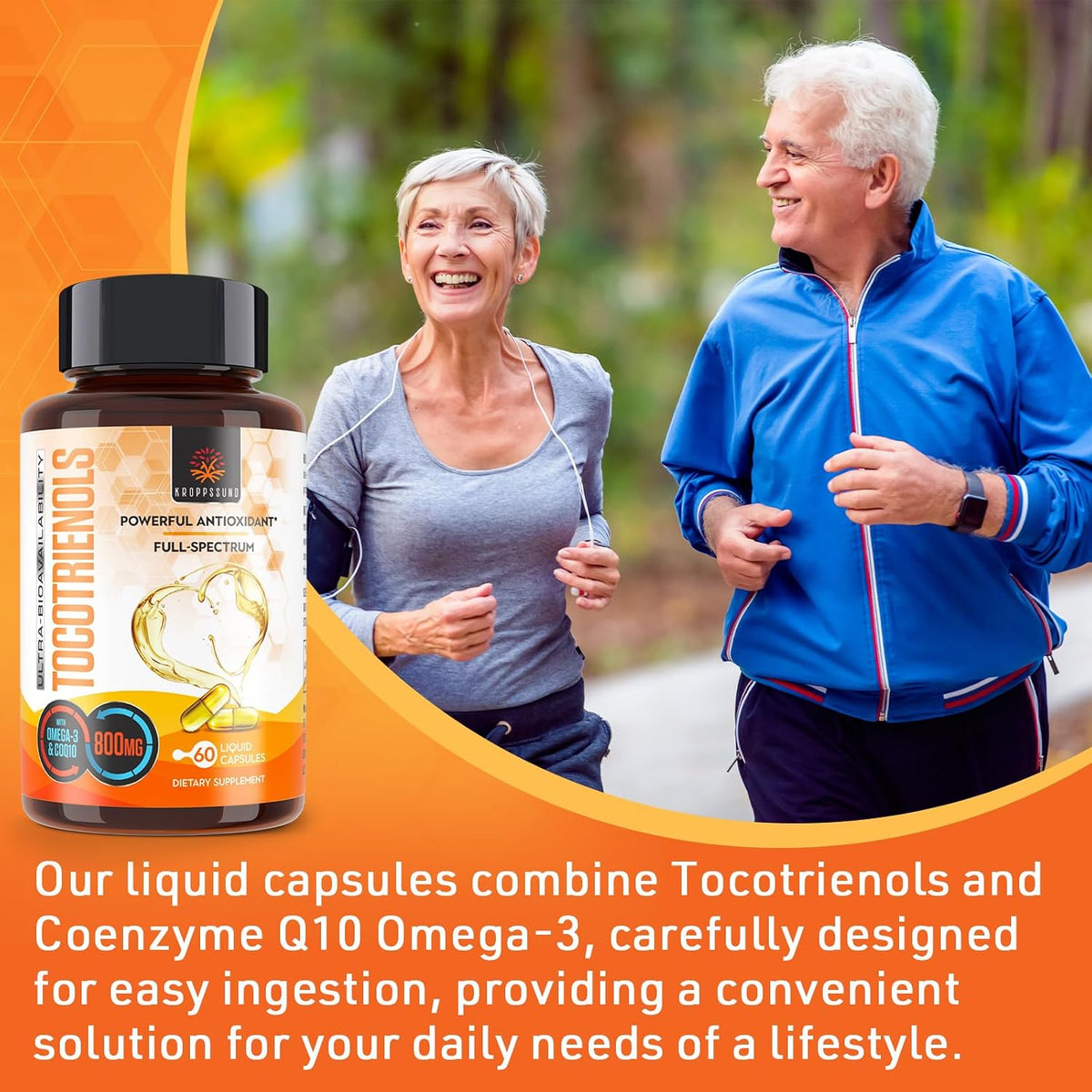 Kroppssund Tocotrienoles 800mg | Suplemento Celular y Energético - 60 Cápsulas Líquidas – Image 4