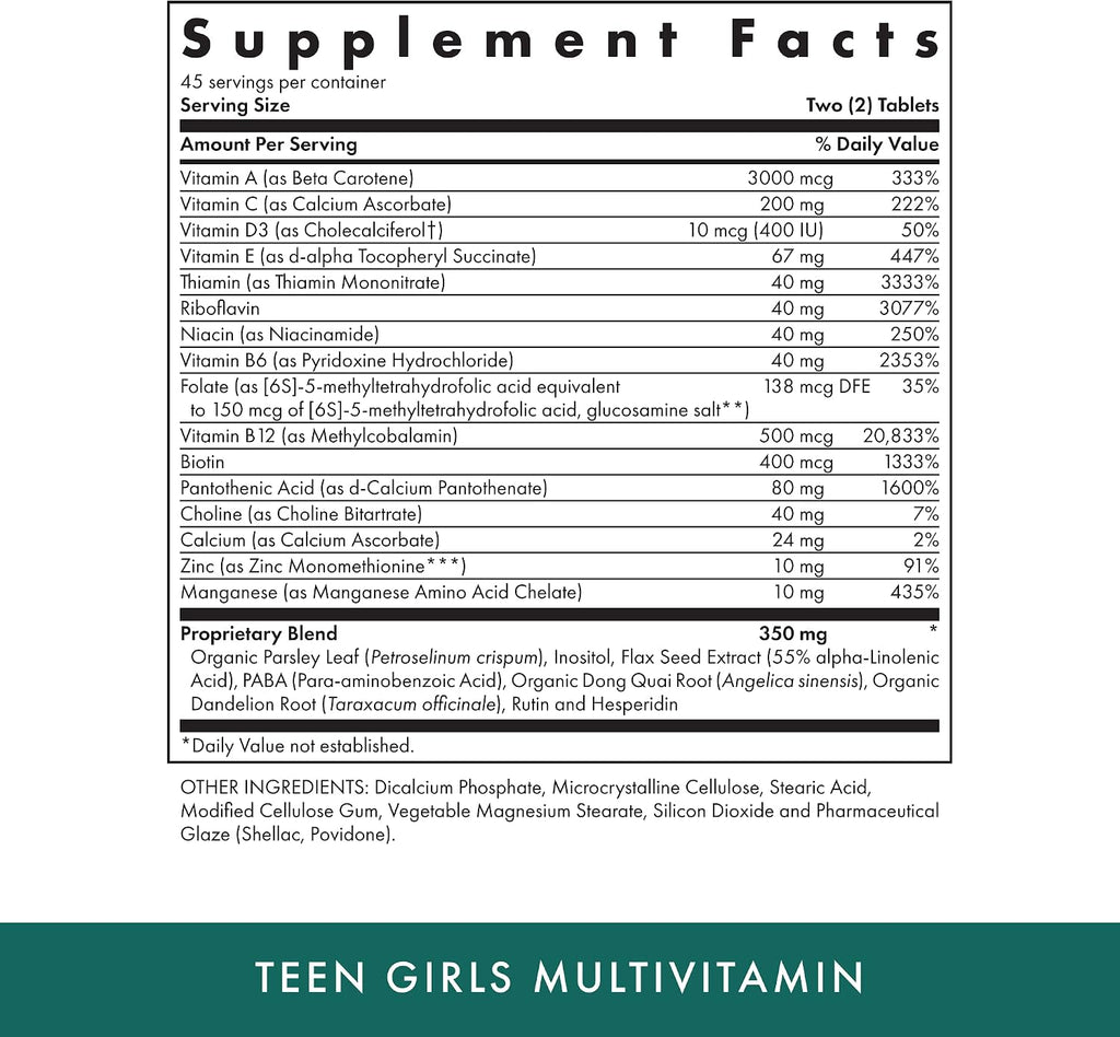 Michael's Health Multivitamínico para Chicas Adolescentes - 90 Comprimidos Vegetarianos