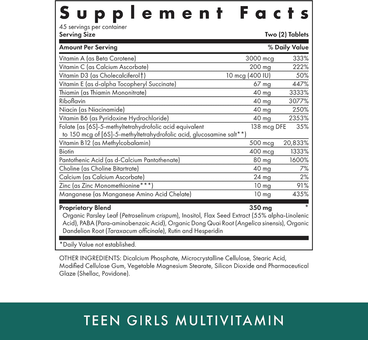 Michael's Health Multivitamínico para Chicas – Energía y vitalidad: El complejo B trabaja en sinergia para regular – Image 2
