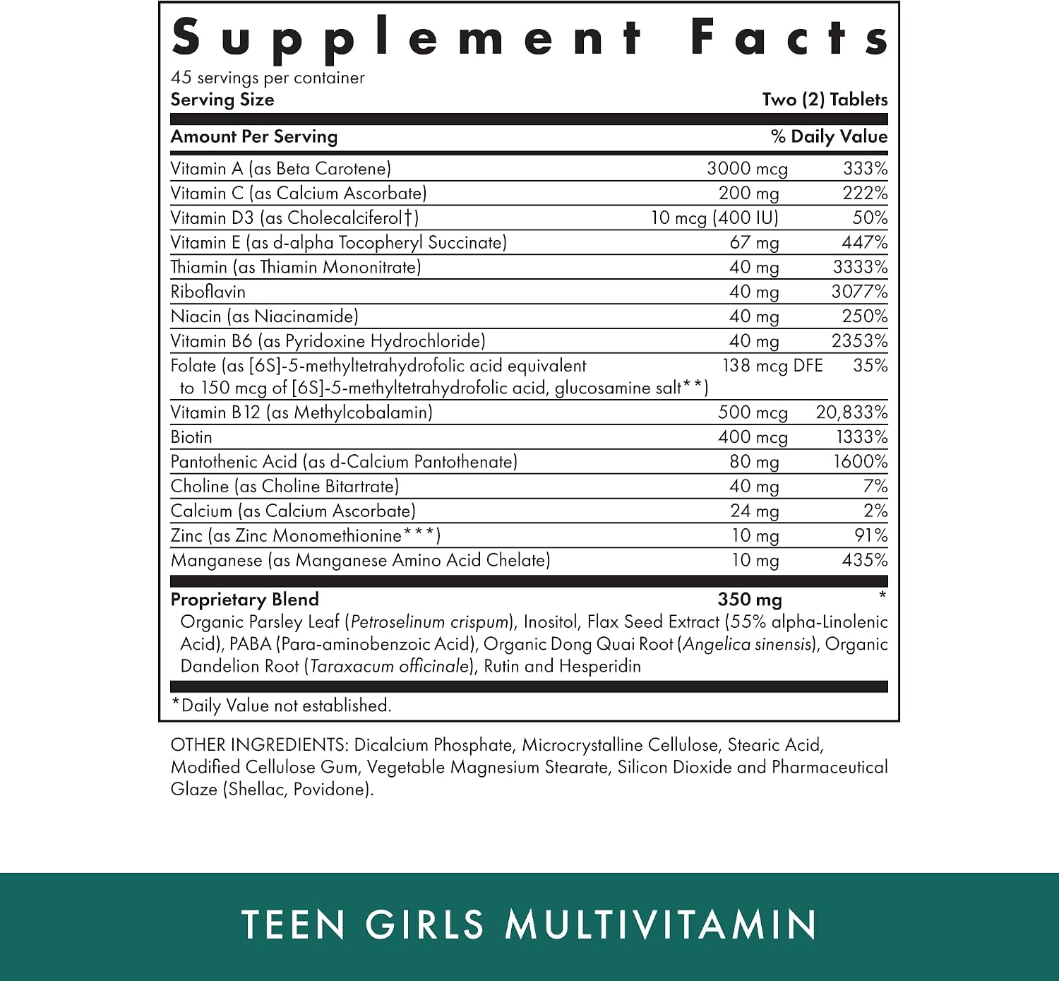 Michael's Health Multivitamínico para Chicas Adolescentes - 90 Comprimidos Vegetarianos