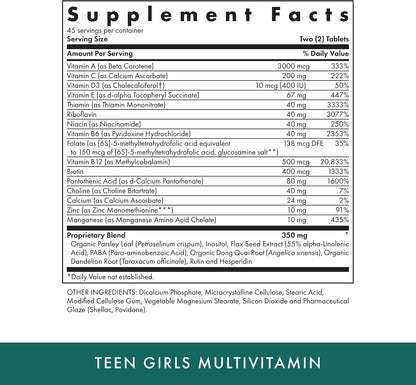 Michael's Health Multivitamínico para Chicas – Energía y vitalidad: El complejo B trabaja en sinergia para regular – Image 2
