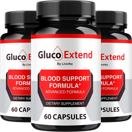(3 Pack) Gluco Extend - Cápsulas para Apoyar Niveles Saludables, Ingredientes Naturales, Fórmula Avanzada, 180 Cápsulas para 3 Meses