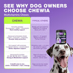Golosinas Multivitamínicas 15 en 1 para Perros con MSM, Glucosamina y Quercetina – Apoyo Articular, Piel y Digestión