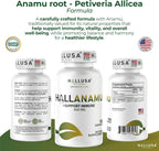 Anamu Orgánico 450 mg - Raíz de Petiveria Alliacea - 100 Cápsulas - Hallusa Natural
