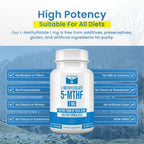 LifeStrength L-Metilfolato 1mg | 180 Cápsulas | Metilfolato Bioactivo 5-MTHF | Vegano, Sin Gluten