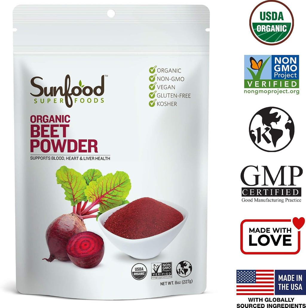 Sunfood Superfoods Polvo de Remolacha Orgánica - 227 g