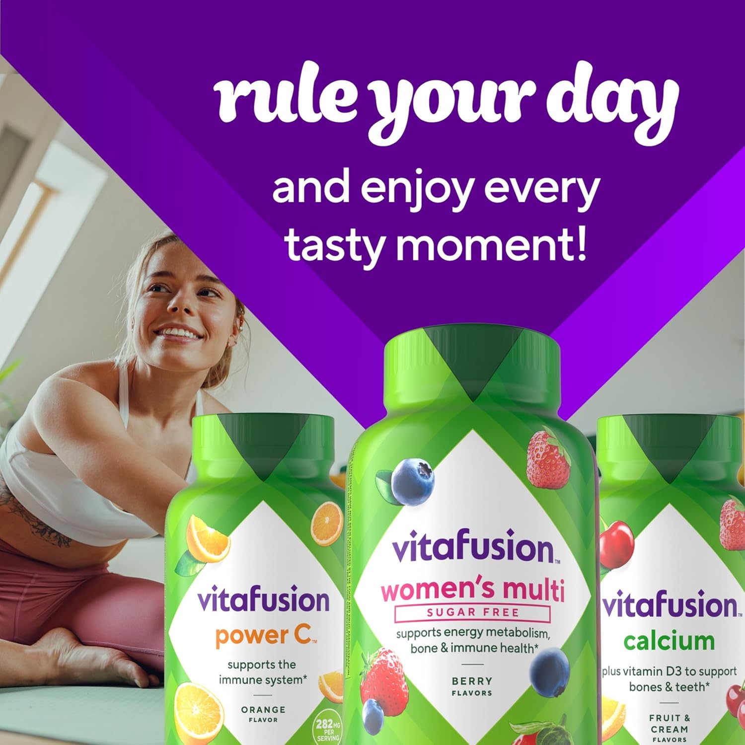 Vitafusion Multivitamínico para Mujeres Sin Azúcar - 90 Gomitas
