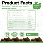 Probióticos para Perros Pawlife - 240 Masticables Sabor Calabaza