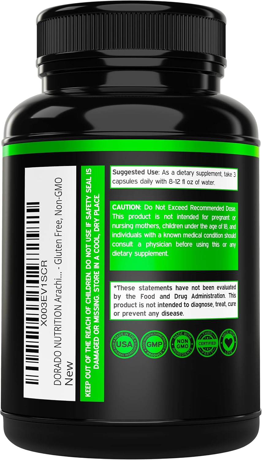 Ácido Araquidónico 1500mg (150 Cápsulas) - Suplemento para Masa Muscular y Fuerza