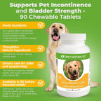 Only Natural Pet Canine Bladder Control - Suplemento para el control de la vejiga en perros - 90 comprimidos masticables (sabor a pavo natural)