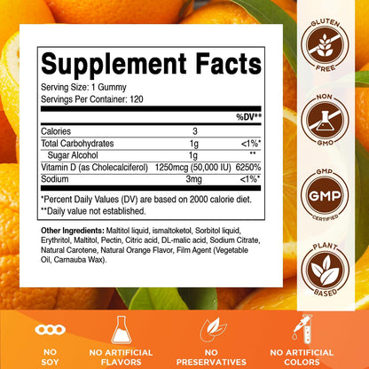 Vitamatic Vitamina D3 50.000 UI Sin Azúcar - – Contribuye al mantenimiento de los niveles normales de calcio en – Image 2