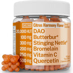 SHIZAM DAO Bromelain Enzyme Gummies with Butterbur, Quercetin, Stinging Nettle Root Extract - 500mg