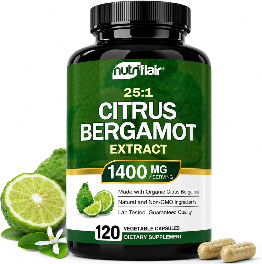 NutriFlair Bergamota Orgánica 1400mg (25:1) - 120 Cápsulas
