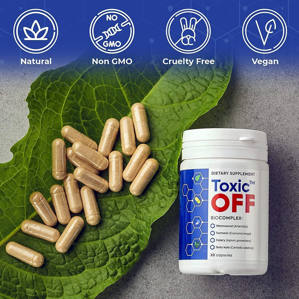 Toxic OFF - Suplemento Natural Energizante - 20 Cápsulas