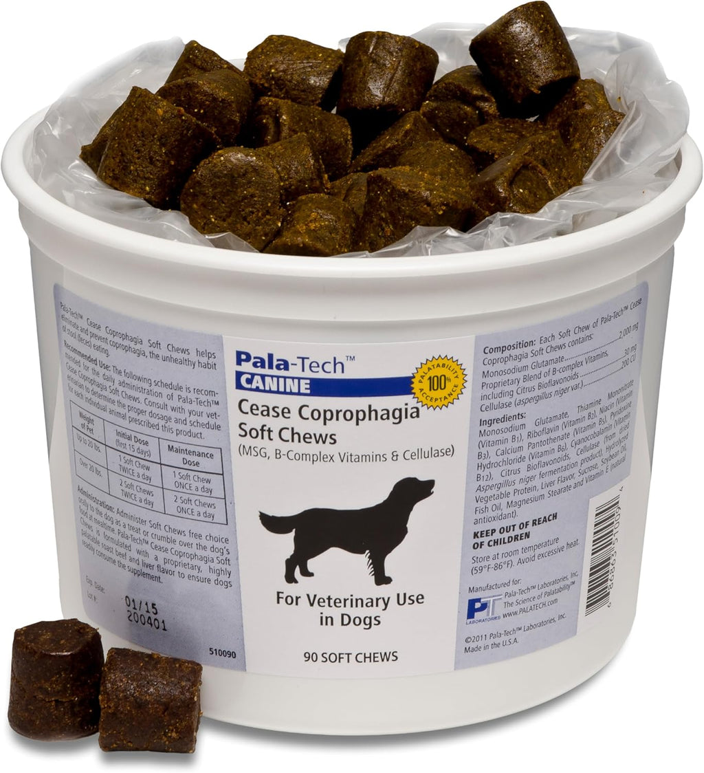Pala-Tech Anti-Coprophagia Chewables for Dogs, 90 Count - Beef Liver Flavor