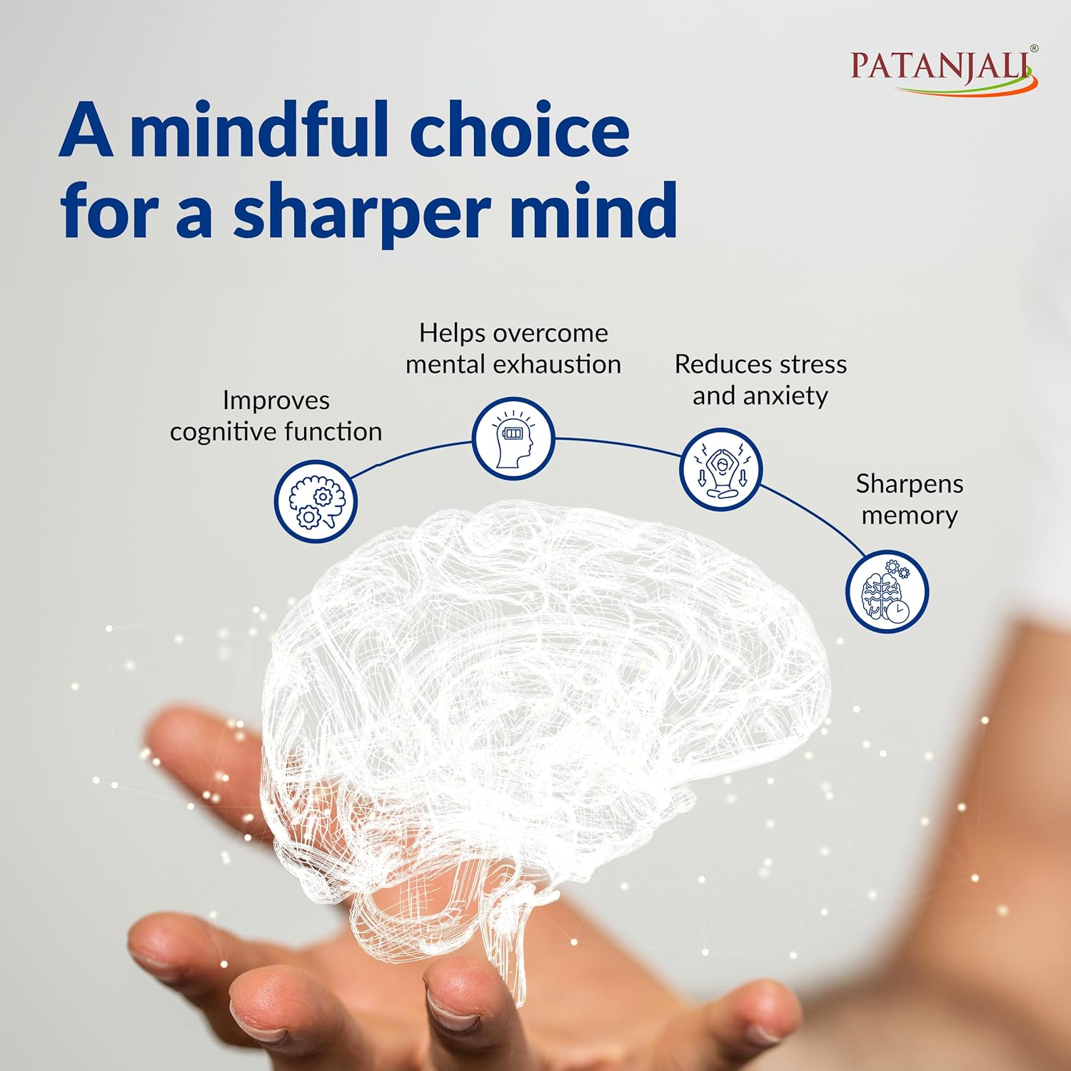Patanjali Divya Memorygrit 20 Comprimidos - Suplemento Ayurvédico para la Memoria, Enfoque y Salud Cerebral