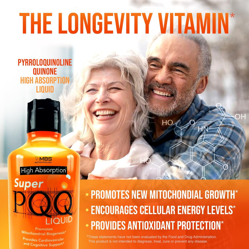 Super PQQ Líquido - 20 mg de Pirroloquinolina Quinona de Alta Absorbabilidad