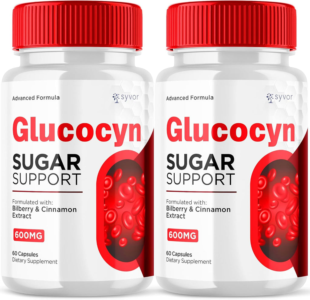 (2 Pack) Glucocyn Cápsulas, Suplemento de Glucógeno con Ingredientes Naturales - 120 Cápsulas