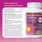 Natural Factors Methylcobalamin 10.000 mcg - Vitamina B12 metabólicamente activa - 30 comprimidos masticables