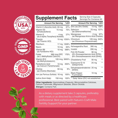 Suplemento de Fertilidad Femenina con – Chasteberry (Vitex): Hierba tradicionalmente utilizada para equilibrar las – Image 3