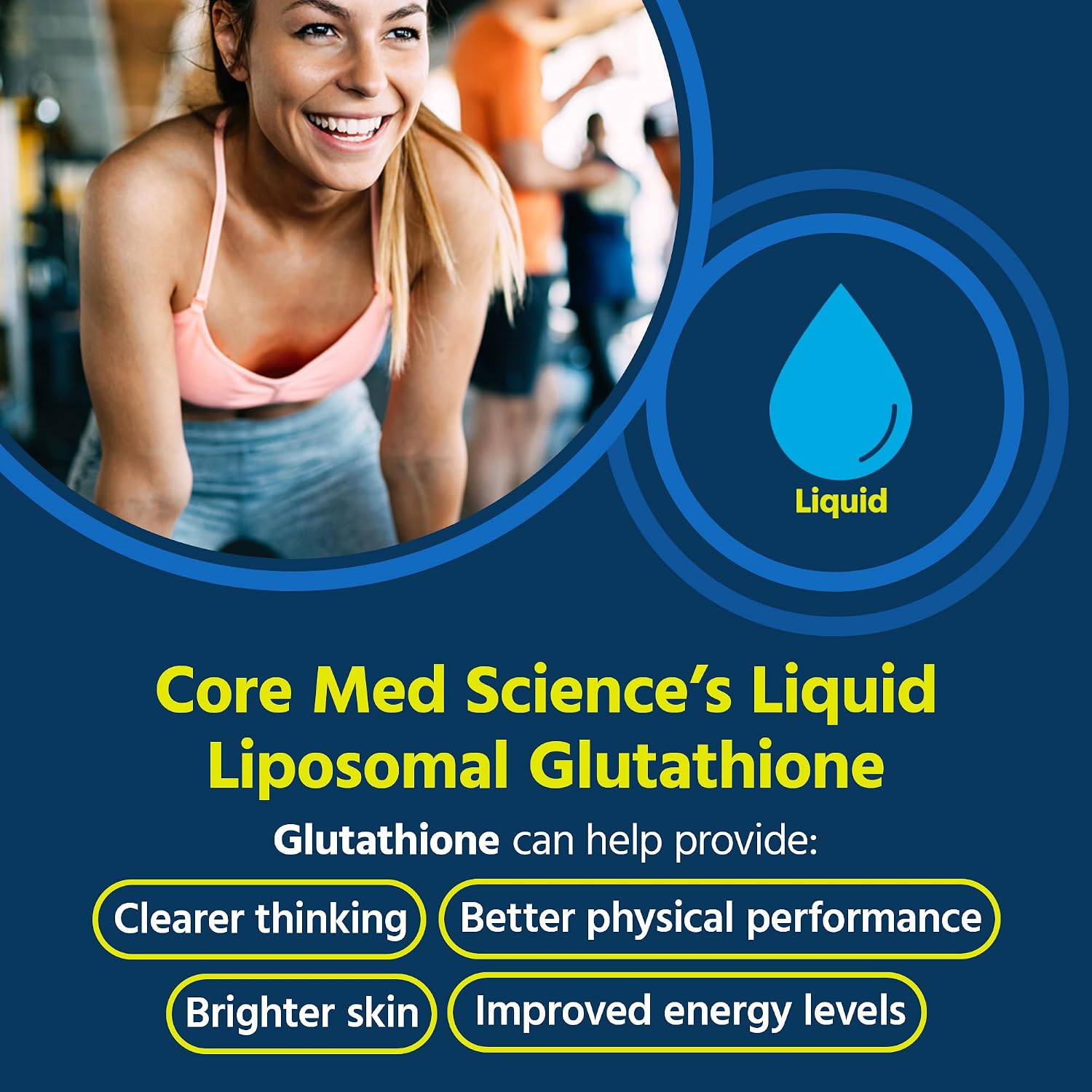 Core Med Science Liposomal Glutathione - 500 mg, 118 ml - Antioxidant Food Supplement