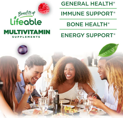 Lifeable Multivitamínico para Mujeres Sin – Cuidar la salud ósea: La vitamina D contribuye a la absorción normal – Image 3