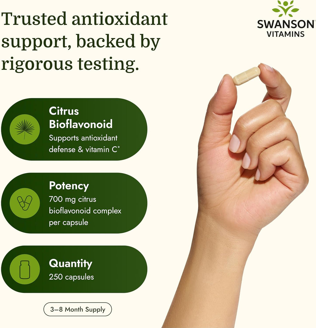 Swanson Complejo de Bioflavonoides Cítricos Full Spectrum, 250 Cápsulas