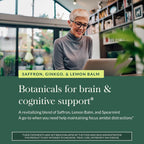 Gaia Herbs Nootropic Focus - Suplemento de concentración con Azafrán, Melisa y Ginkgo - 40 Cápsulas Líquidas