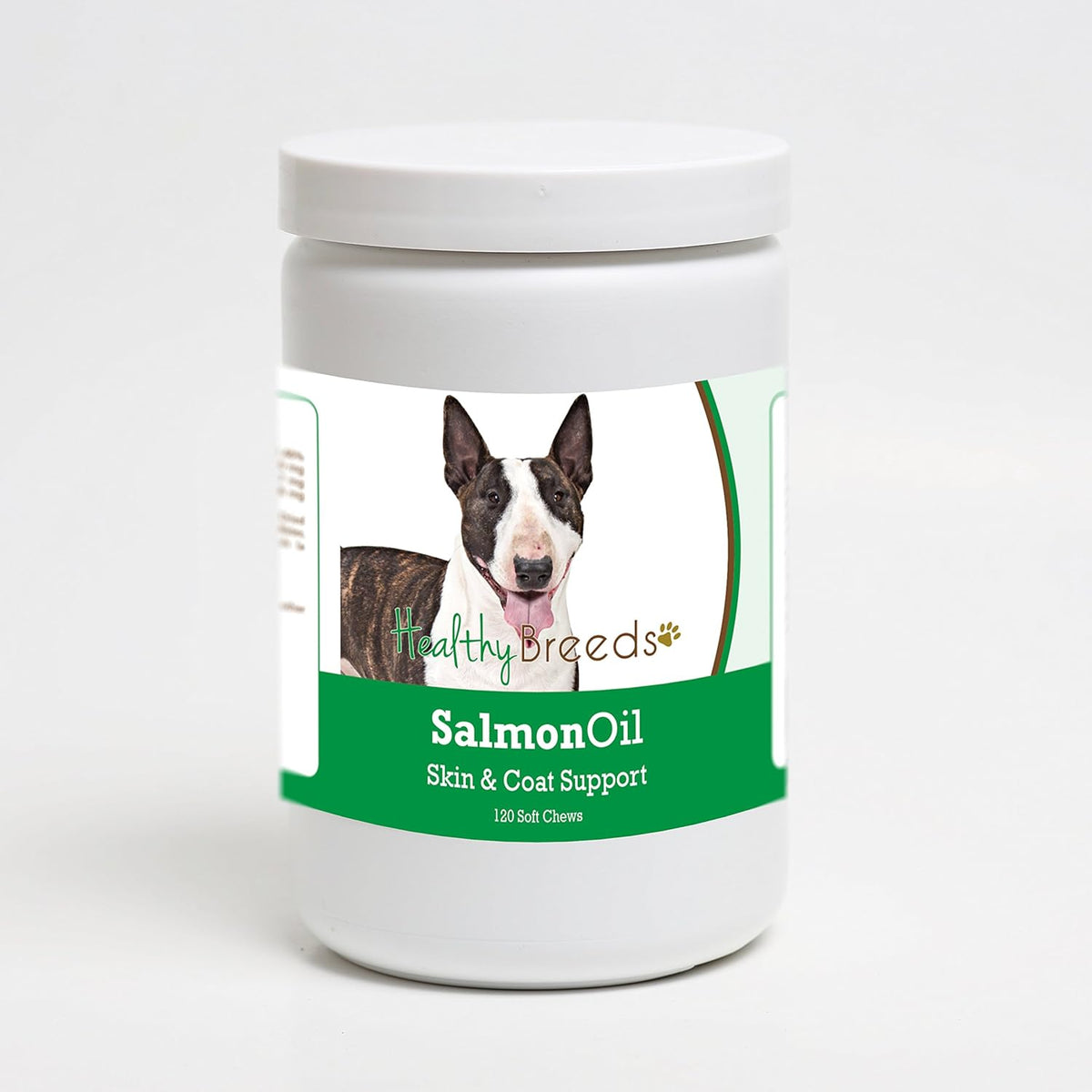 Healthy Breeds Miniature Bull Terrier Salmon – Piel y pelaje: Contribuyen a una barrera cutánea saludable, – Image 1