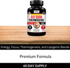 Kaya Naturals Oxy Burn - Fórmula Termogénica Herbal para un Estilo de Vida Activo – No-GMO y Sin Gluten – 30 Comprimidos