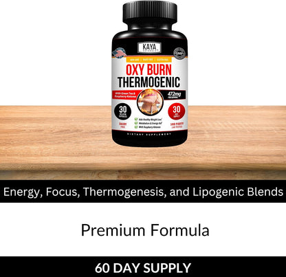 Kaya Naturals Oxy Burn - Fórmula Termogénica Herbal para un Estilo de Vida Activo – No-GMO y Sin Gluten – 30 Comprimidos – Image 5