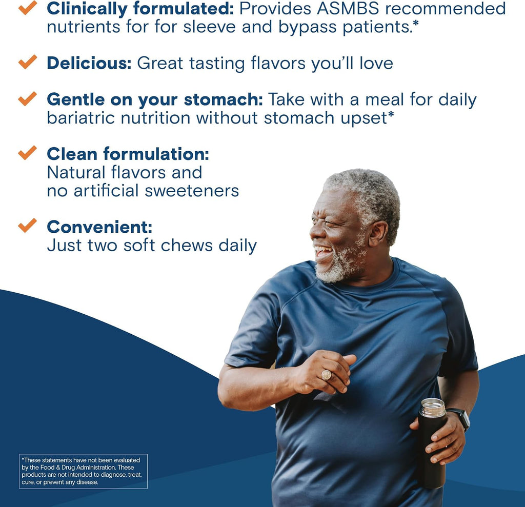 Bariatric Fusion Multivitamínico Masticable Bariátrico - Sabor Piña Cereza - 60 Unidades