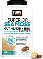 Force Factor Sea Moss Soft Chews - Complemento de musgo marino irlandés con antioxidantes, sabor a caramelo salado, 30 gomitas blandas